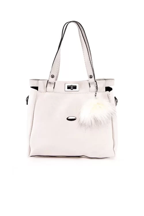 Luxurious White Leather Handbag: Stand Out in a Crowd